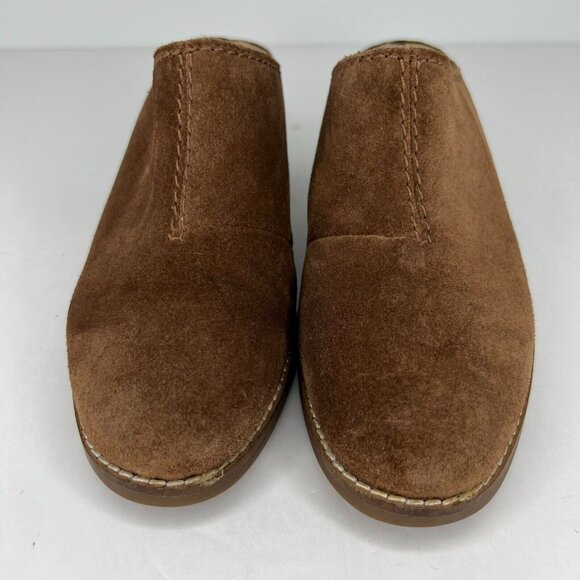 Cole Haan Womens W14844 Brown Faux Suede Block Heel Size 7 Slip-On Mules - Picture 3 of 11